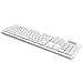 Lcool Keyboard (White) - Open Style, Washable, Value Keyboard. Lockable for Easi