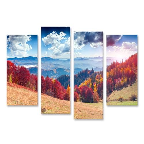Forêt d'automne impression sur toile pour créer un salon chaleureux et naturel