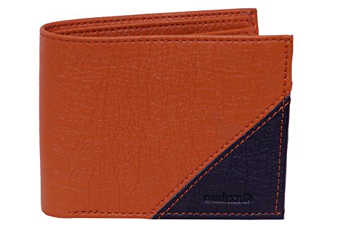 Amicraft Tan & Black Synthetic Leather Men's Wallet