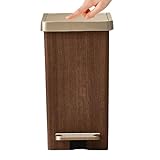 Bote de basura delgado con tapa para cocina, cubo de basura delgado a prueba de olores para dormitorio, oficina, garaje, apartamento, baño, sala de estar
