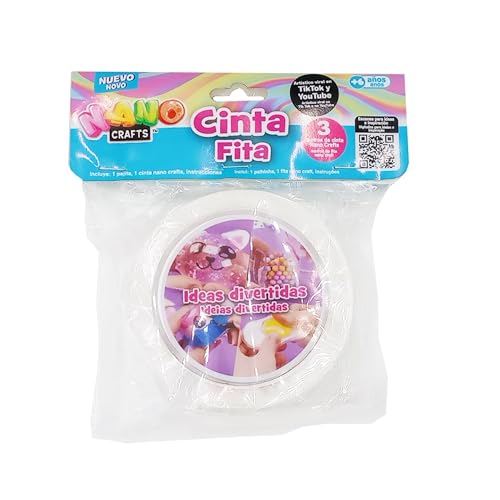 Bizak Nano Crafts Cinta, peck de recambio de cintas con distintos colores surtidos para completar o recargar tus kits de manualidades Nano Craft, (64454956)