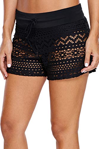 Lopie Women Board Shorts Bikini Bottom Swimsuit Skort Swimdress2