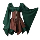 【Multi-Purpose】: Dieses mittelalterliche Kostüm eignet sich für verschiedene Anlässe, wie Halloween-Kostümparty, Faschingsparty, Rollenspiele, Bühnenauftritte, Karneval, Fotografie Kostümzubehör, etc.