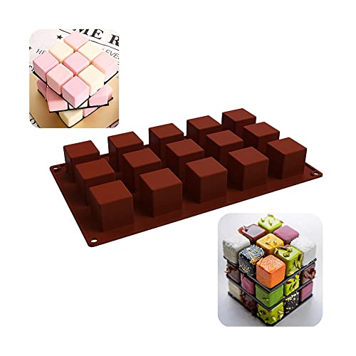 Molde de silicone quadrado CANDeal, 2 pacotes de moldes de bolo de mousse para sobremesa cheesecake