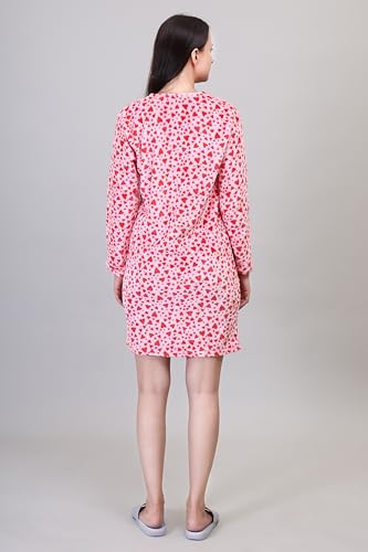 Image of CAMEY Women's Printed Nightgown, Long Sleeves, Nighty