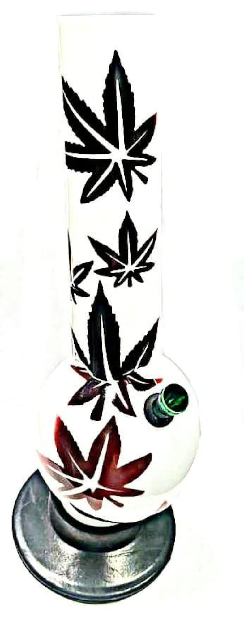 Acrylic Bong Multi Leaf Designed, 12 Inch