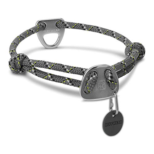 RUFFWEAR, Knot-a-Collar Dog Collar, Climbing Rope Collar for Everyday Use, Granite Gray, 20-26