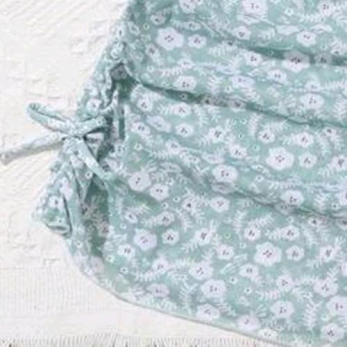 IWIHMIV Girls Swimsuit Bikini Set Floral Print V-Neck 3Piece Bathing Suit with Skirt Adjustable Straps Swimwear3