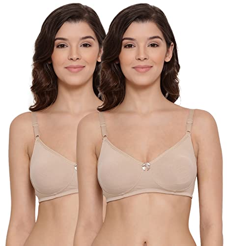 Image of Lyra Women's Moulded Encircled Bra(513) Pack of 2 White & Black,30B