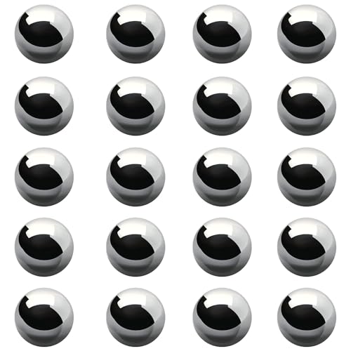 20 Piezas de Bolas de Rodamientos de Bolas, Bolas de Acero Inoxidable, Bolas de Acero Bolas de Metal Kit de Surtido de Rodamientos para La Rueda de Bicicleta de Precisión Pedalier（15mm)