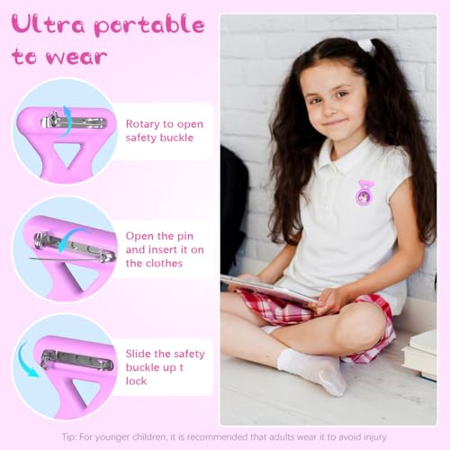 Image of ZORBES Waterproof AirTag Holder Cartoon Unicorn Purple Brooch Pin AirTag Holder Silicone Waterproof Anti-Lost Brooch Pin for Kids,Luggage,Bag Backpack