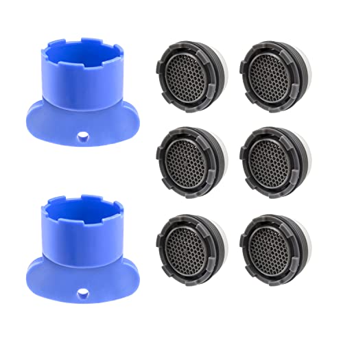6 Pièces Embout robinet cuisine , mousseur robinet filtre de robinet Aerateur de Robinet d'evier pour Mitigeur d'Evier de Cuisine et de Lavabo de Salle de Bain (24mm) Cover