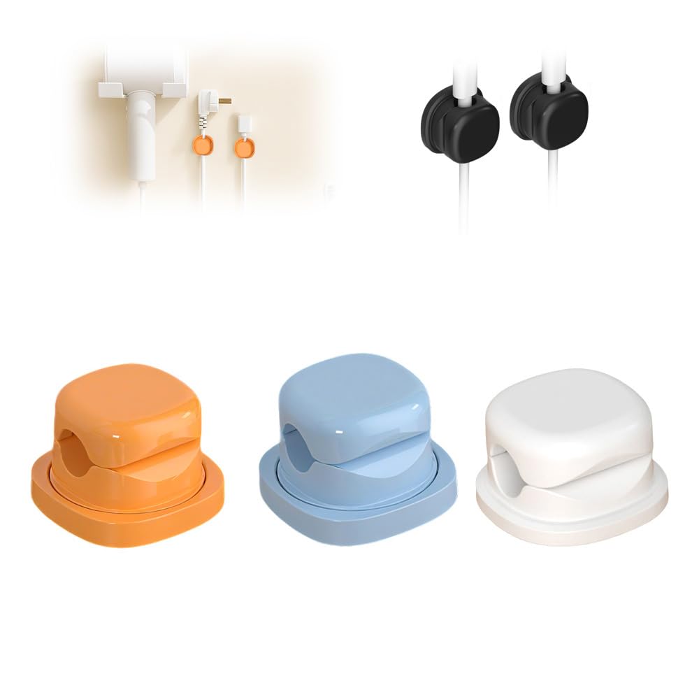 Magnetic Cord Organizer 2026 New Magnetic Cable Clips Desk Cord Holder 360 Rotation Phone Charger Wire Organizer for
