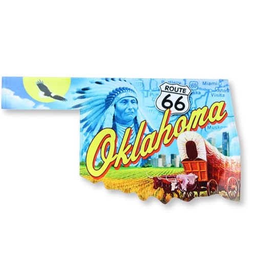 Imán de Acrílico Oklahoma Route 66 4x2.25 pulgadas miniatura 1