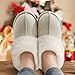Imagen de QQSQ Zapatillas de Estar por Casa Mujer Hombre Invierno Cálido Casa Peluche Pantuflas Comodas Caliente Zapatos de Algodón Confortables Antideslizante Interior Exterior