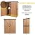 Aivituvin Storage Shed Outdoor Storage Cabinet Upgraded with All Arounded Metal Frame, Wooden Floor and Adjustable Shevels 55" L x 29" W x 67" H, Brown