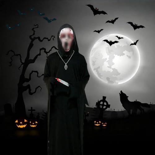 HHDESHSL Costume d'Halloween Scream pour Enfants, Ghostface Costume Enfant – vue 4