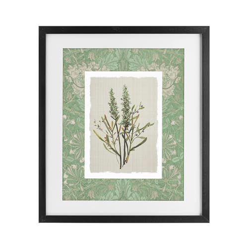 Vintage Botanical Foliage, 17 x 21 Inch Framed Print Under Glass