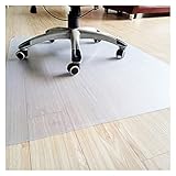 Tapetes de piso para oficina, protectores de plástico duro, alfombrilla de protección mate, resistente a los arañazos, antigrasa, tamaño personalizable (transparente, 1,5 mm, 80 x 140 cm)