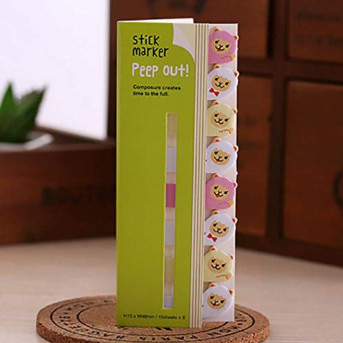 SUPERTOOL Cute Page Marker Tab Stickers Mini Cute Animals Happy Sheep Notebook Stickers(Pack of 5)