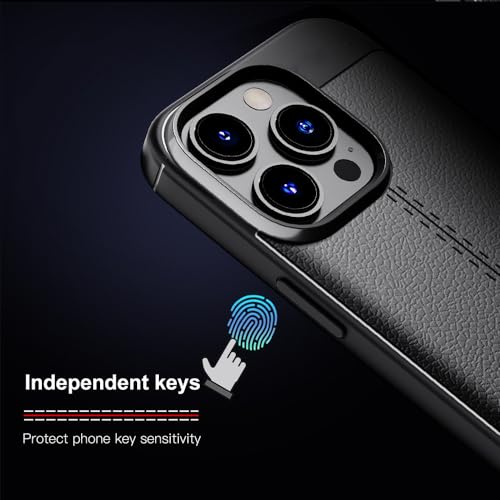 Coque en silicone pour iPhone 14 Pro Max et 13 Pro anti-choc noire