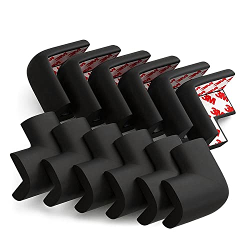 Dykeson Soft Corner Protector, Baby Safety Cushion, Corner Bumpers For Furniture, Corner Proofing For Baby, Corner Cushion, Table Edge Protector, Baby Proofing Edge, Corner Guards, 12 Pack, Black #TOP13