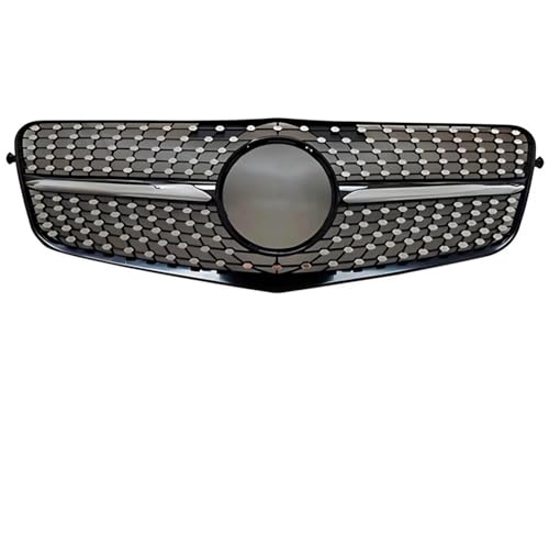 Eクラス W212 2009-2015 E260 E300 E350 E200 フロント バンパーグリル グリッド チューニングアクセサリー GT ダイヤモンドスタイル 車のダブルキドニーグリル(09-12 Diamond Black)