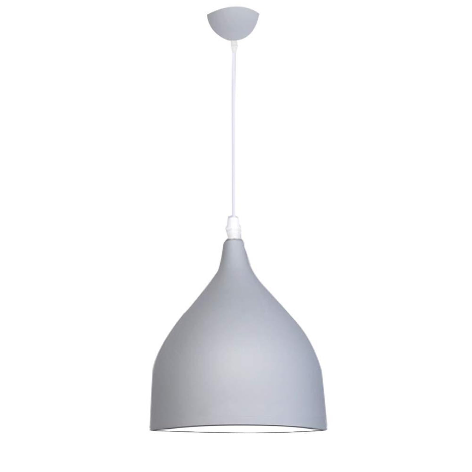 SYAXVOM E27 Pendant Light, Modern Ceiling Lamp with 17cm Light Shade, Blue Ecological Material Chandelier Ideal for House, Bar, Café, Balcony Lighting(Gray)