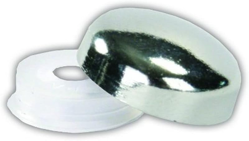 JR Products 20405 Capa Cromada para Parafuso com Colar de Fixação, Pacote com 14
