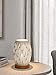HHMTAKA Metal Lampshade Bedside Table Lamp Wooden Base Bedroom Lamp Decorative Bedside Lamp with Edison Bulb for Bedroom Home Weddings Parties Patio Indoor Outdoor (Strip Shape)