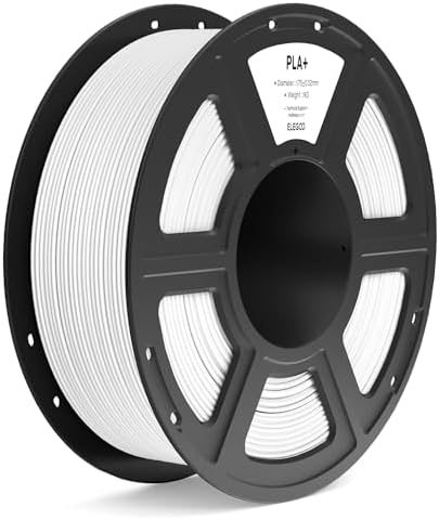 ELEGOO PLA+ Filament 1.75mm White 1KG, High Toughness PLA Plus 3D...