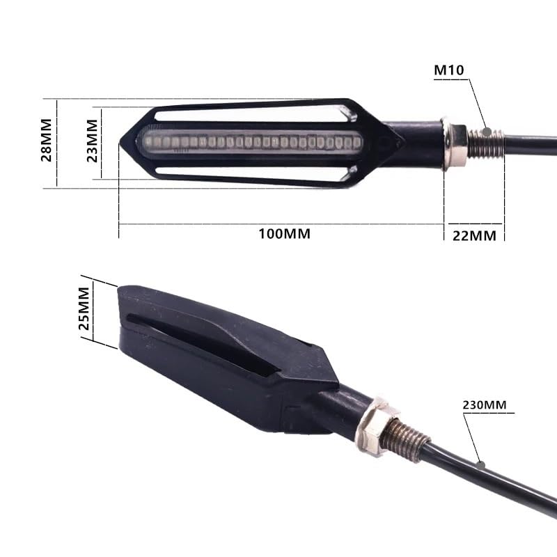 Clignotant de moto avec relais intégré et feux stop LED DRL - 5
