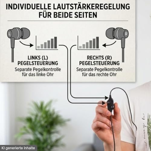 TronicXL Kinnbügel Kopfhörer für TV PC & HiFi Senioren 117dB laut Fernsehkopfhörer mit Kabel 3m lang 3,5mm Klinkenstecker