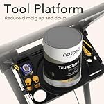 HBTower Step Ladder, 5 Step Ladder Folding Step Stool with Tool Platform,600 lbs Portable Sturdy Steel Ladder for Adults Home Outdoor Kitchen Garage,Black