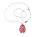 DIYthinker Jour Amour Mariage Célébration Saint-Valentin Sourire Sentiment émotion Amour Beauté Coeur Baiser Je t'aime Illustration Passion Motif Teardrop Pendentif en Forme de Bijoux Collier avec d