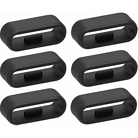 Strap Loop Fastener Rings for Garmin vivosport Bands Black Rubber Replacement Watch Strap Band Keeper Loop Security Holder Retainer Ring for Garmin vívosport Smart Activity Tracker Cover