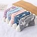 GSHLLO 5 Pairs Fluffy Star Socks Plush Sleep Socks Furry Bed Socks Winter Warm Floor Socks Thick Fleece Socks Cold Weather Sleeping Socks Fashion Soft Christmas Sock