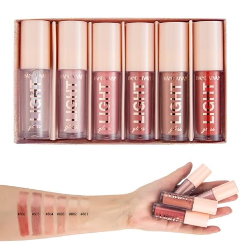 6 set Lifter Gloss hidratación duradera y labios rellenos, Volumizing Voluminizador, Lip Plumper Gloss Lipstick, Lip Plumping Balm Plumper Lip Gloss, humecta, elimina las arrugas (01)