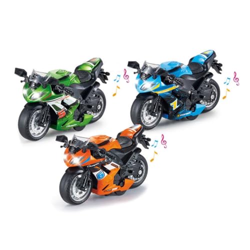 Image of Die-cast Alloy Motorbikes for Kids 1:14 Scale Alloy Model Bikes Pull Back Toys Suitable for 3+ Years Boys and Girls Multicolor (Pack of 1)【Colors as Per Stock】 (Bike Ducati 1:12)