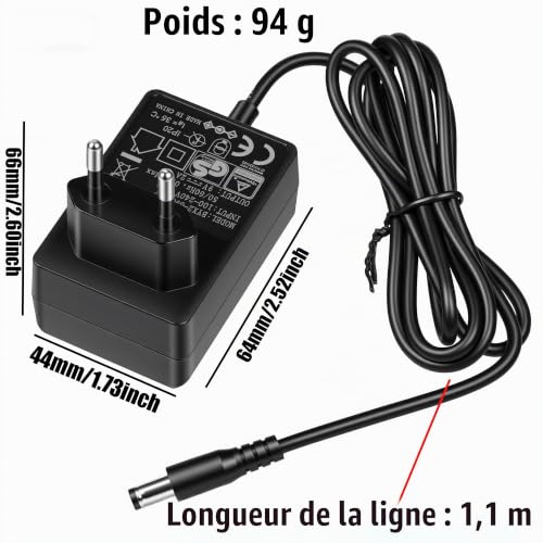 9V 2A Adaptateur Secteur Alimentation Chargeur Transformateur pour Vélo – vue 3