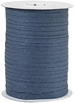 Paper Raffia Ribbon 1/4 -- 100 Yards Roll 100% Natural Fibers Choose Color (Cool Navy Blue)