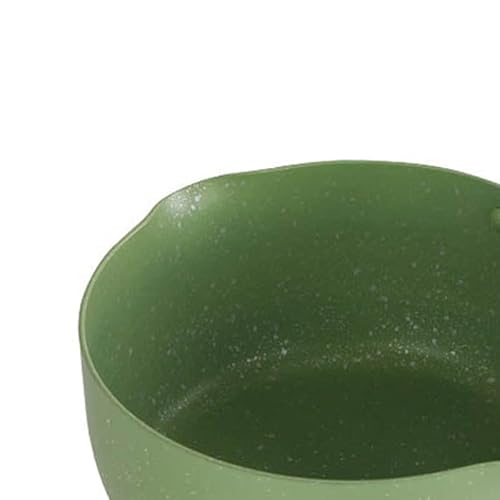 XHTLLO Antihaft-Kochtopf im japanischen Stil mit Schneeflocken-Hammermuster zum Kochen von Milch, Nudeln, Suppen und Lebensmitteln (Avocadogrün 20cm)