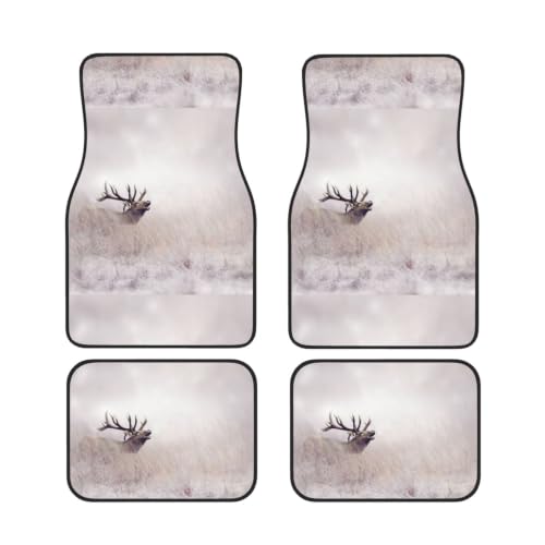 Alfombrillas de coche para escapadas de montaña juego de neopreno con diseño de ciervo