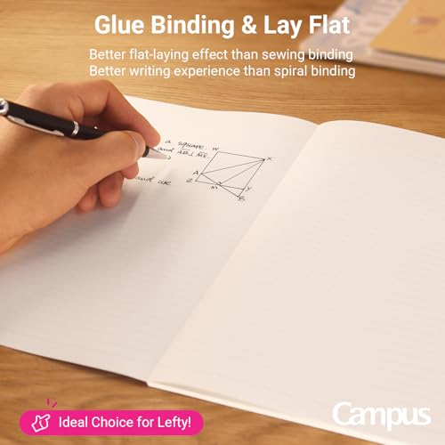 Image of KOKUYO Composition Notebooks, 3 Pack Campus B5 Comp Book with Dotted College Ruled, 40 Sheets, School Lined Notebook in Mofu Animal, Cute Journal for Women Girls Work Study Note Taking