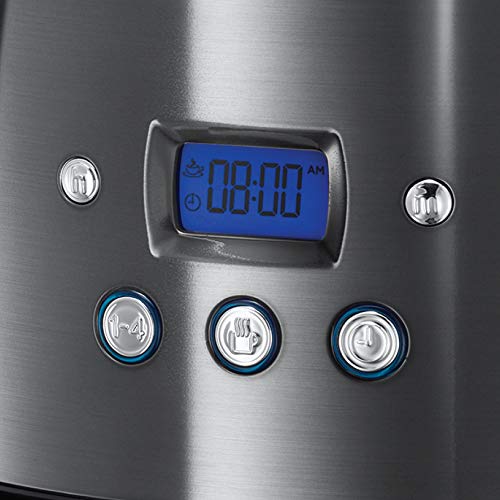 Russell Hobbs Cafetera de Goteo Luna Moonlight - 12 Tazas, Jarra Cristal 1,8L, Programable, Soporte de Filtro Lavable… - Imagen 6