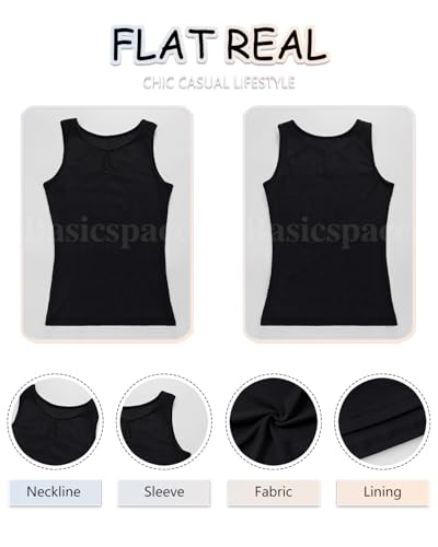 Basicspace Womens Sleeveless Tank Tops Cutout Neck Keyhole Slim Fitted Ribbed Knit Trendy Tight Tops4