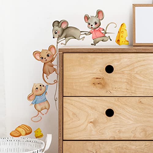 Vinilos decorativos adhesivos con ratones para decoración infantil miniatura 5