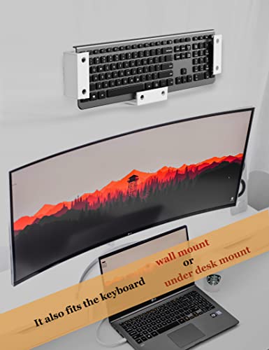 Soporte ajustable para laptop blanco para montaje bajo escritorio miniatura 3