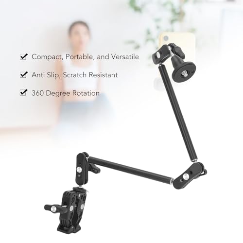 22.4inch Adjustable Articulating Magic Arm, Clamp with 1/4in and 3/8in Thread, Magic Arm Camera Mount - Image 3