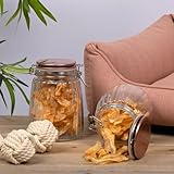 Lyra Pet® 1 kg Kaninchenohren getrocknet | Naturbelassener Kausnack | Gut verträgliches Leckerli | Ideale Proteinquelle für Hunde | Reich an Kollagen | Fettarm & nährstoffreich | Schonend getrocknet